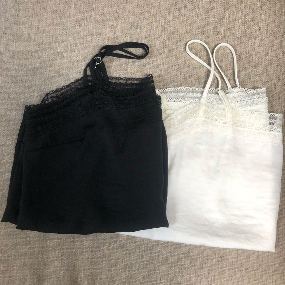 2 Abercrombie & Fitch Lace Trimmed Tops